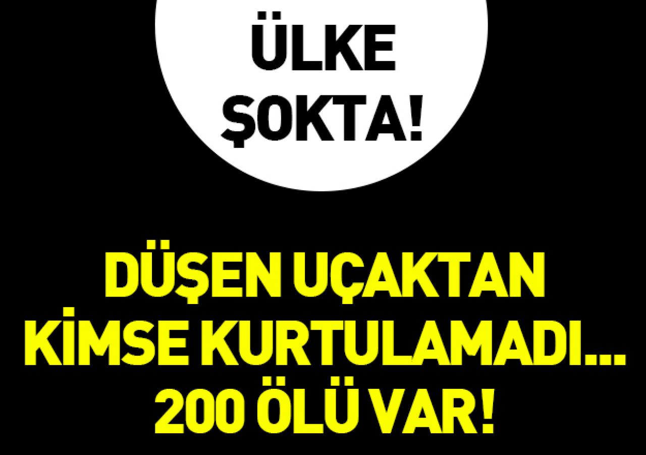 Cezayir'de düşen uçaktan kimse kurtulamadı: 200 ölü