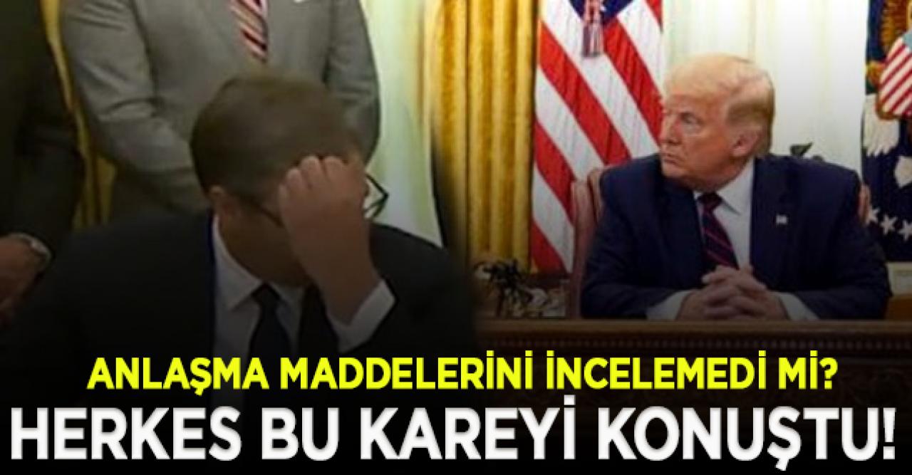 Dünya bu anları konuşuyor! Sırbistan Cumhurbaşkanı, imzaladığı maddeyi Trump söyleyince fark etti