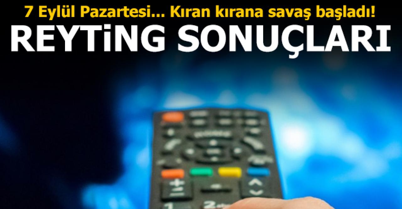 7 Eylül Pazartesi reyting sonuçları | Yasak Elma, Çukur ve Masterchef Türkiye