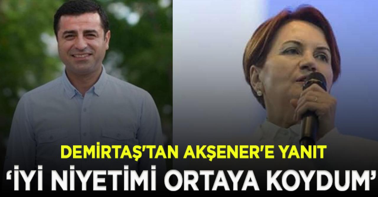 Demirtaş'tan Akşener'e kahvaltı yanıtı: İyi niyetimi ortaya koydum