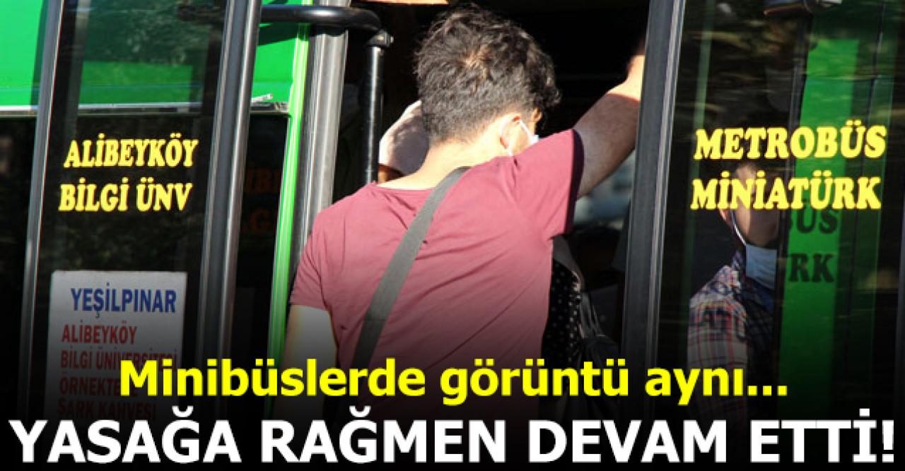 Kağıthane'de de minibüsler tıkabasa dolu!