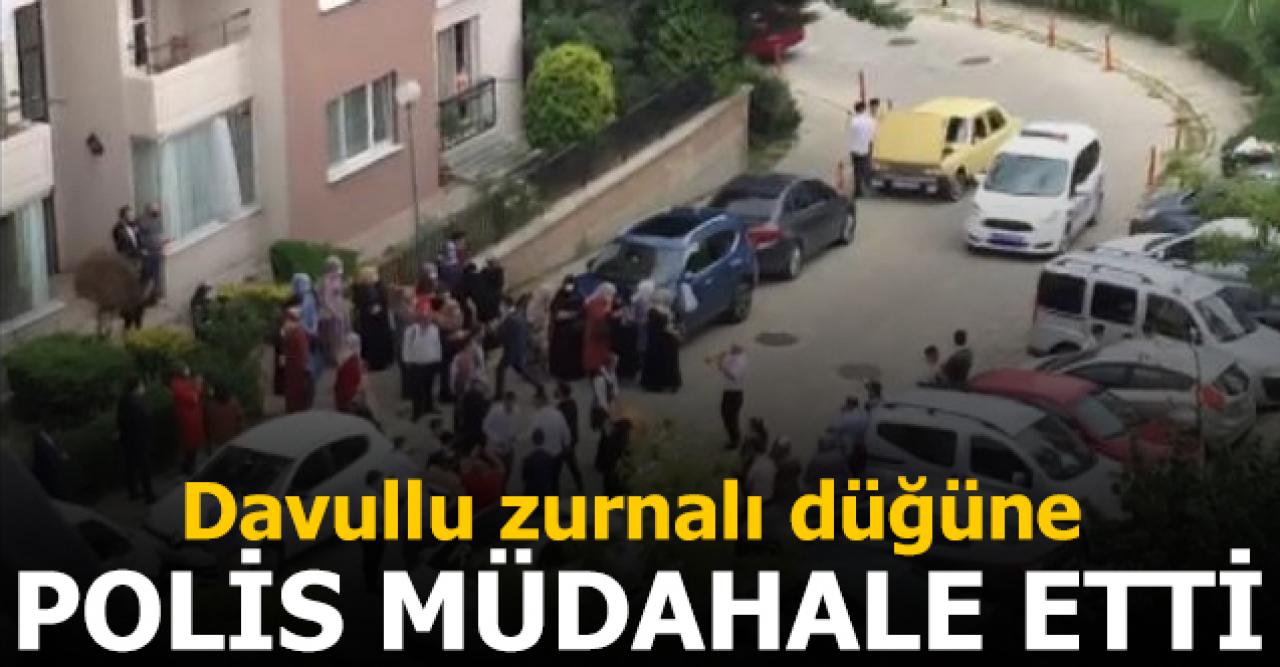 Davullu zurnalı düğüne polis müdahalesi