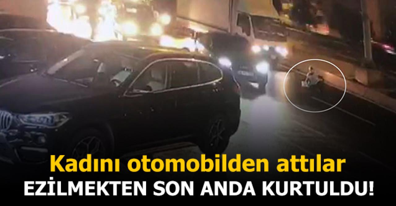 Şişli'de kadını otomobilden attılar! Ölümden son anda kurtuldu