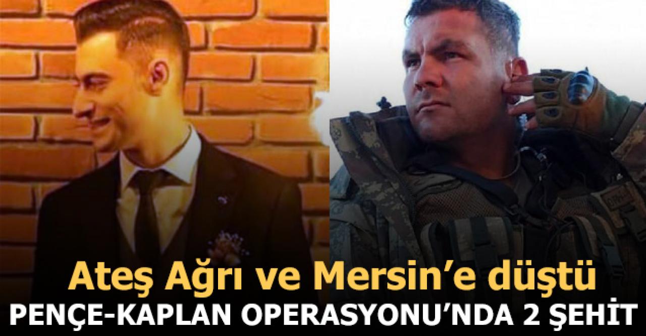 Şehit ateşi Ağrı ve Mersin'e düştü