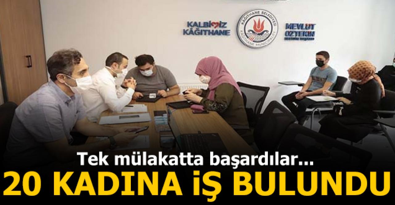 Kağıthane'de 20 kadına iş bulundu