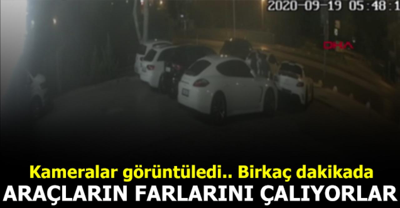 Hırsızlar şoke etti! Lüks araçların farlarını dakikalar içinde çalıyorlar