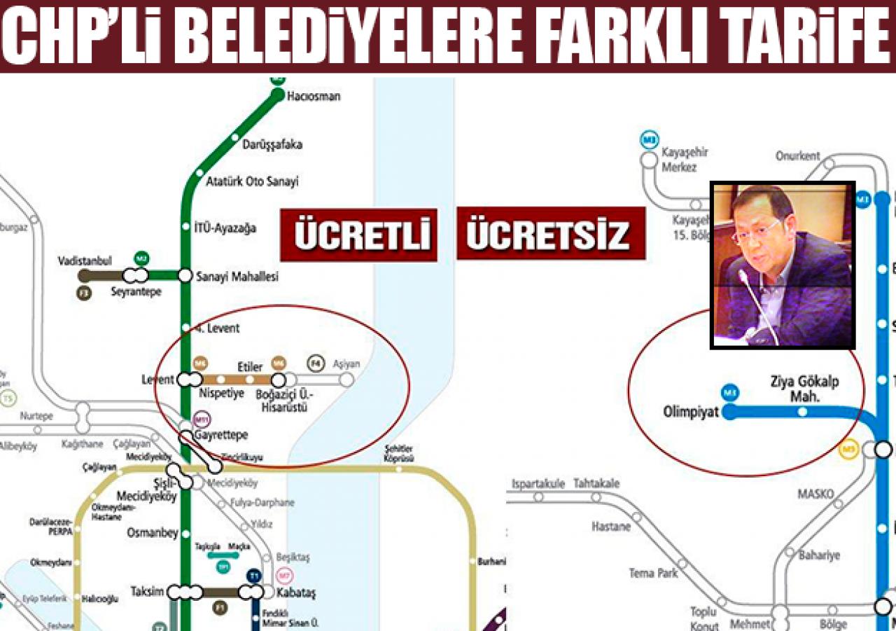 CHP’li ilçelere farklı tarife