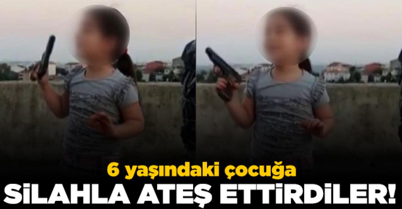 Sultangazi'de 6 yaşındaki çocuğa silah verip ateş ettirdiler