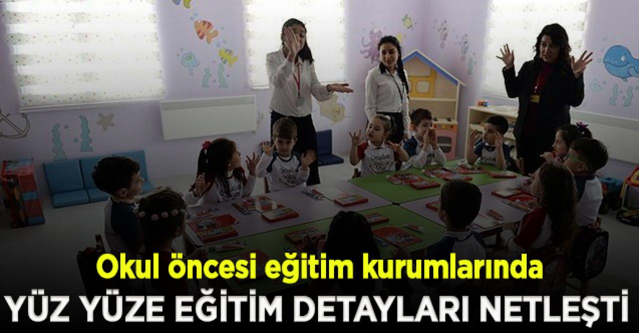 Okul öncesi eğitim kurumlarında yüz yüze eğitimin detayları belli oldu