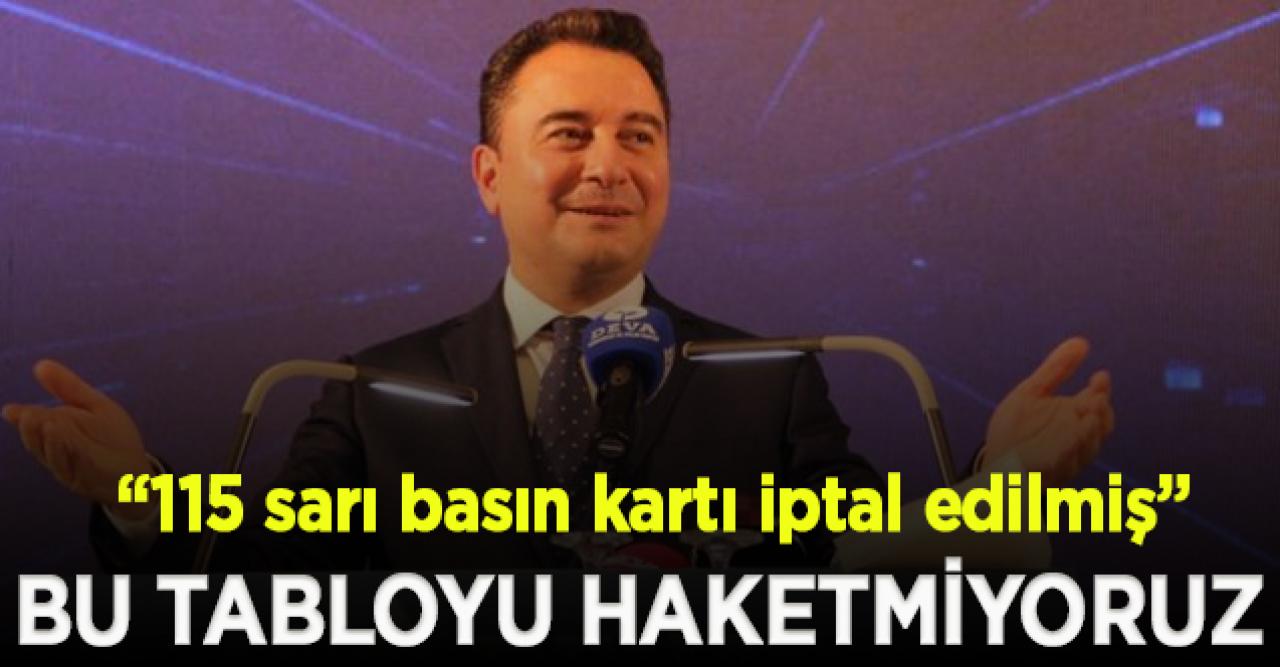 Ali Babacan: İstiyorlar ki tüm gazeteler aynı manşetle çıksın