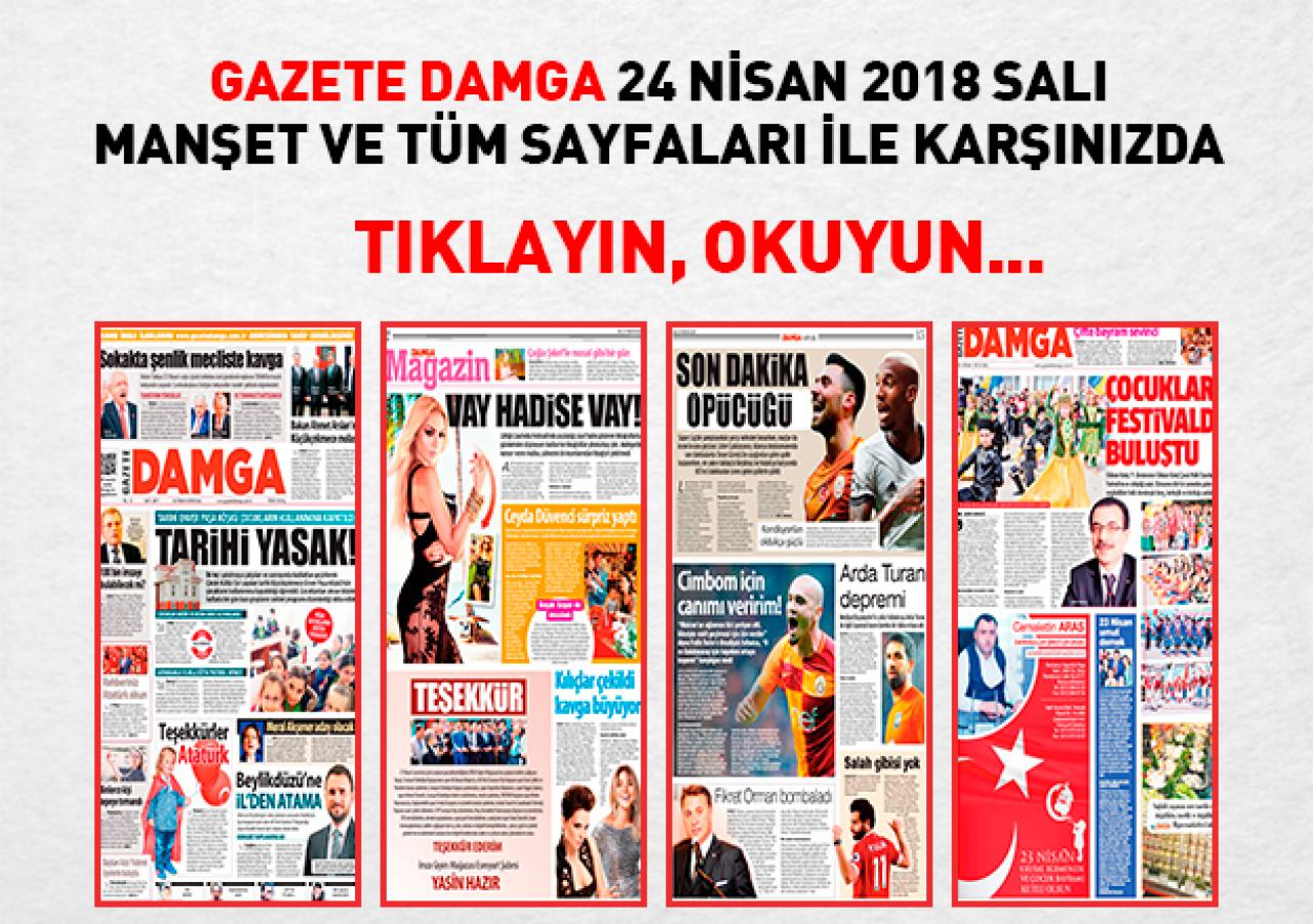 Gazete Damga 24 Nisan Salı tüm sayfaları okuyun