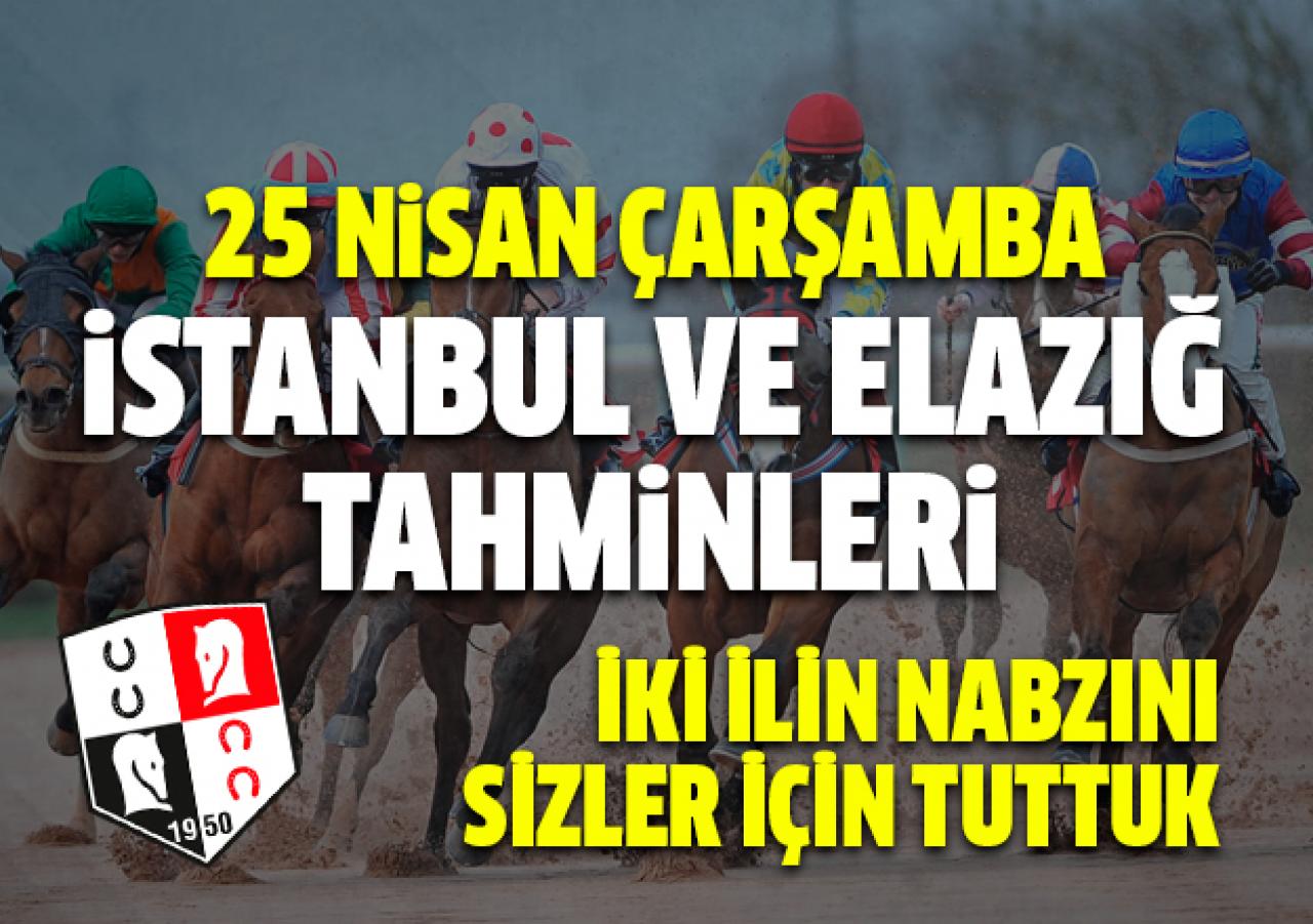 25 Nisan 2018 Çarşamba İstanbul ve Elazığ At Yarışı Tahminleri - Hazır Altılı Ganyan Kuponları