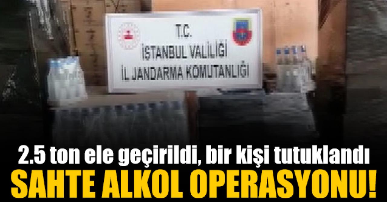 Arnavutköy'de sahte alkol operasyonu! Tonlarca ele geçirildi