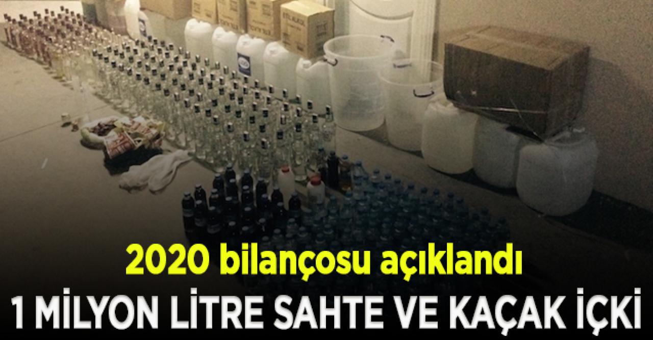 2020’de 1 milyon litre sahte ve kaçak içki bulundu