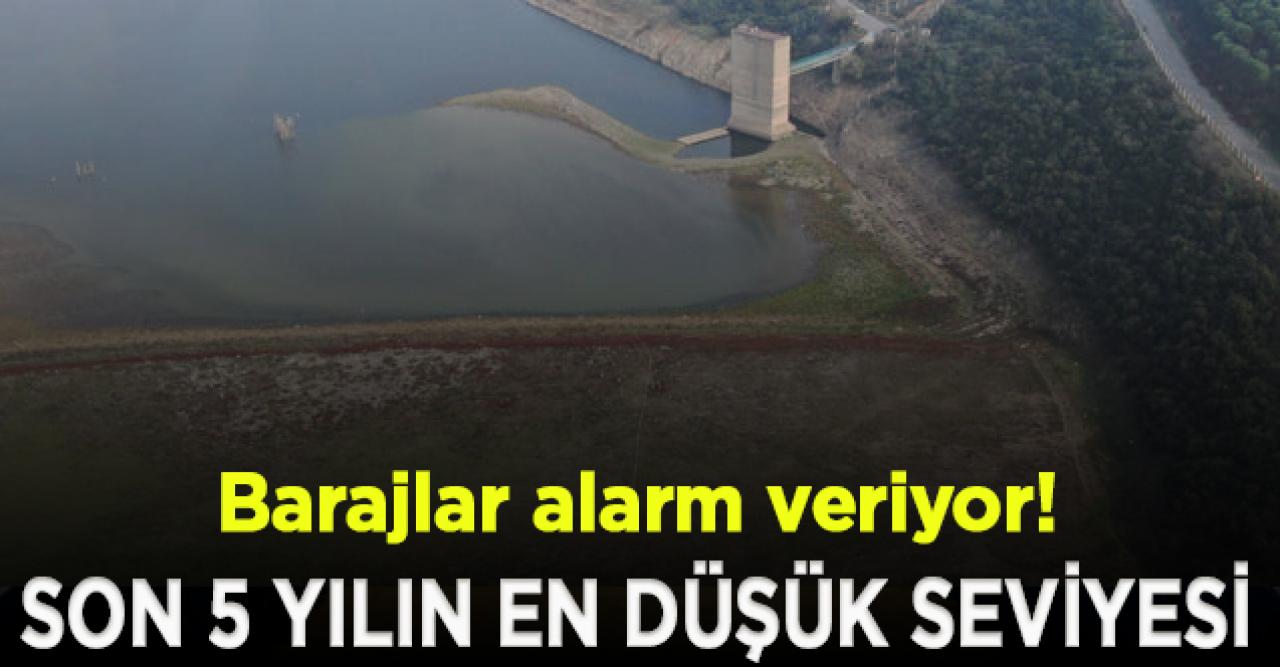 İstanbul barajları kritik seviyede; Alibeyköy Barajı'nda eski elektrik direkleri ortaya çıktı