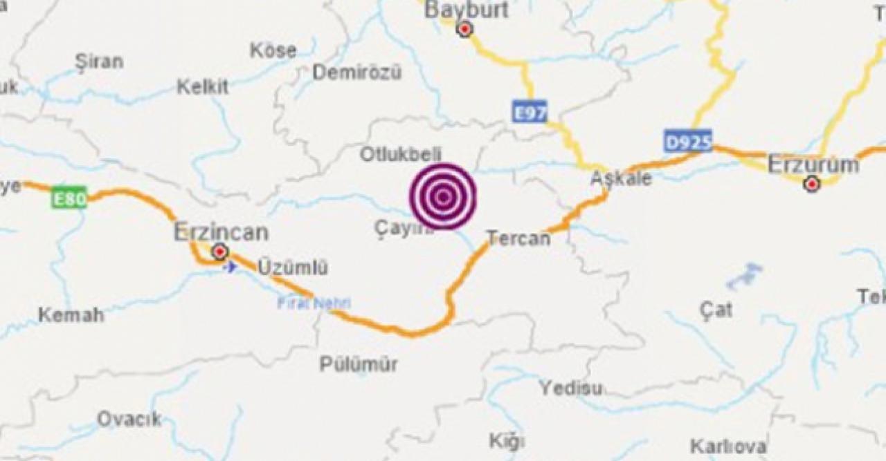 Erzincan'da 4.3 büyüklüğünde deprem