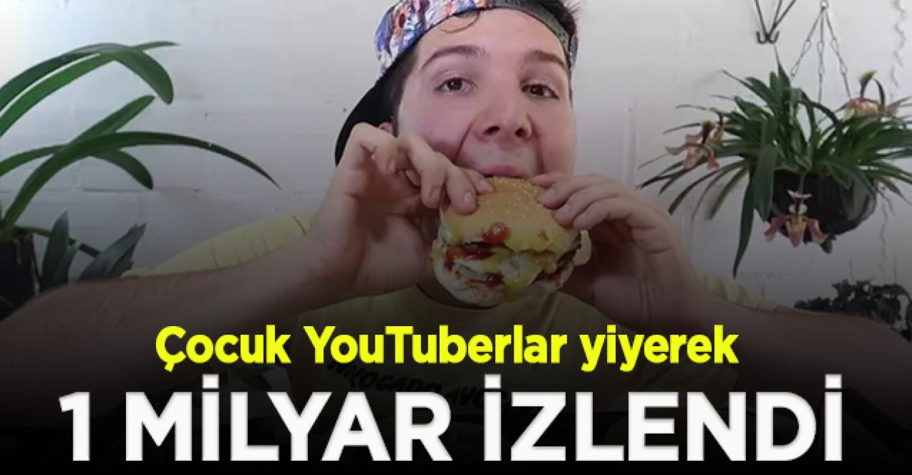 Çocuk YouTuberlar sadece yiyerek 1 milyar izlendi