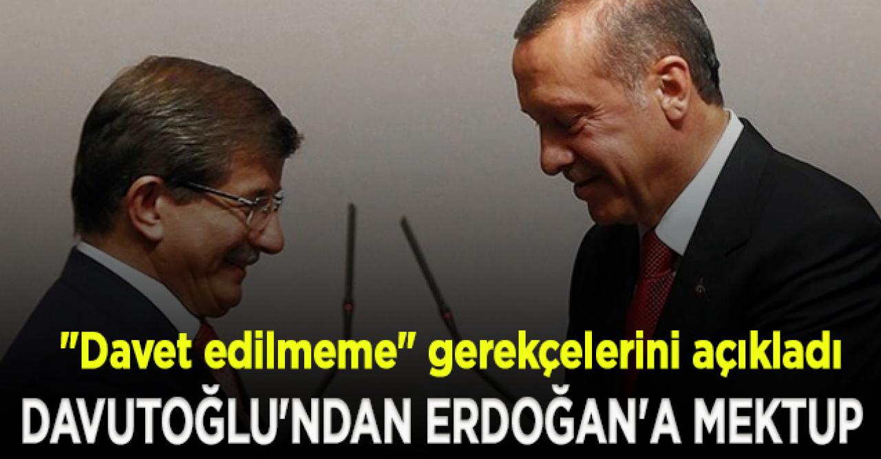 Ahmet Davutoğlu'ndan Erdoğan'a mektup