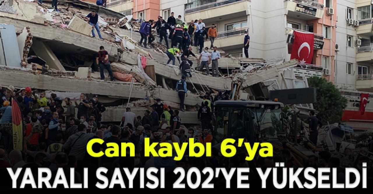 AFAD: İzmir'deki depremde can kaybı 6'ya, yaralı sayısı 202'ye yükseldi