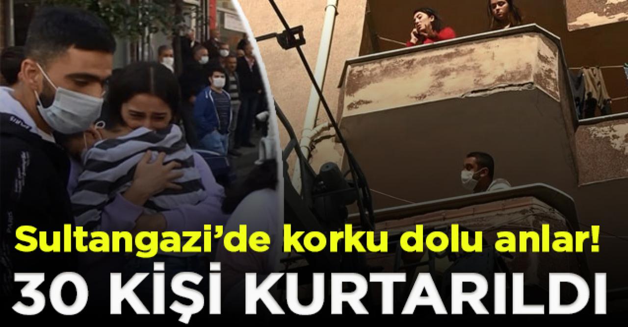 Sultangazi'de yangında mahsur kalan 30 kişi kurtarıldı