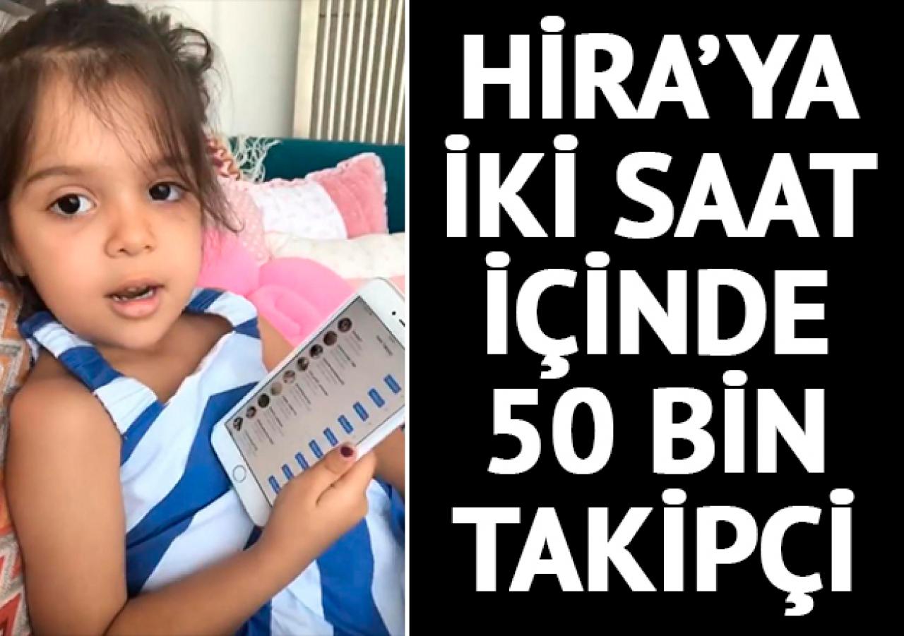 Hira Kurt'a 2 saatte takipçi yağmuru