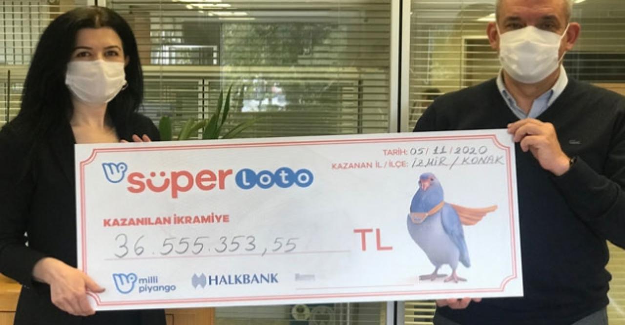 Süper Loto’dan 36.55 milyon lira kazanan talihli çekini aldı