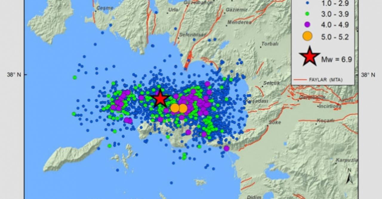 İzmir'de 13 günde 3 bin 587 artçı