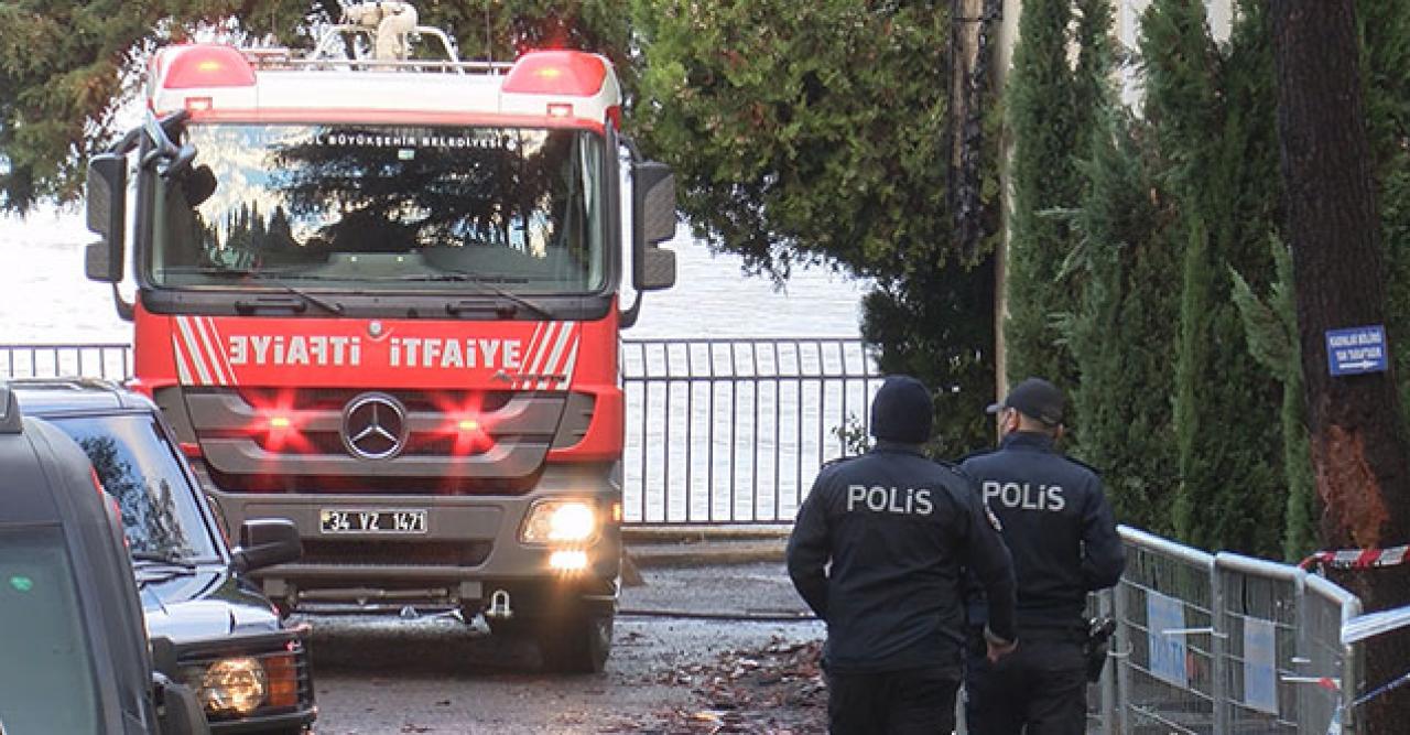 İtfaiye ekipleri Vaniköy Camii'nde inceleme yaptı