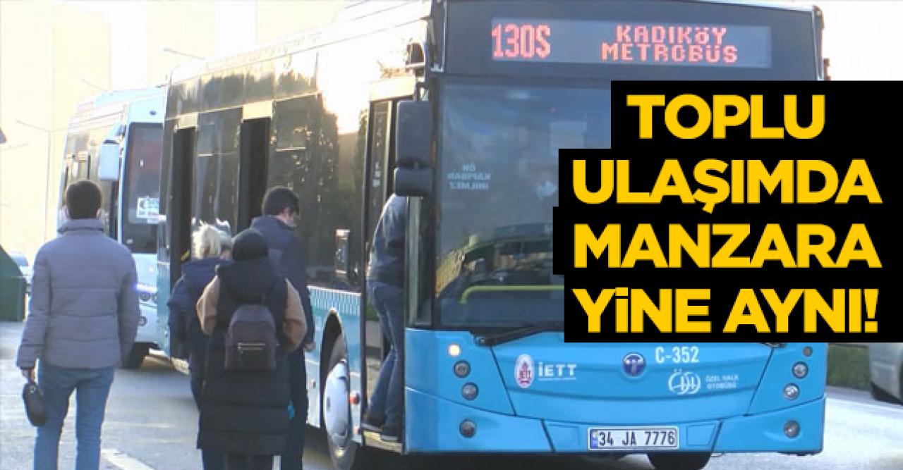 Toplu taşıma araçlarındaki yoğunluk bitmiyor!