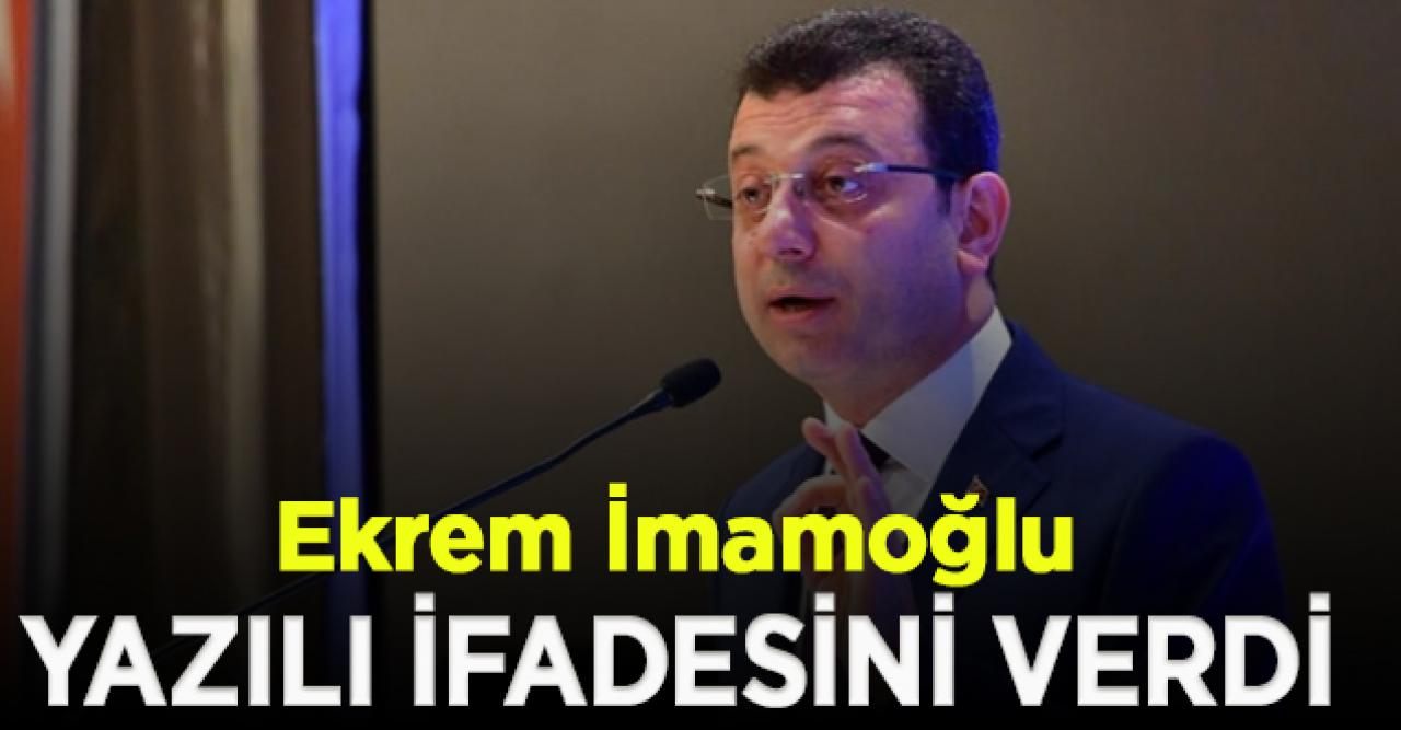 İBB Başkanı Ekrem İmamoğlu, Kanal İstanbul'la ilgili olarak yazılı ifadesini verdi