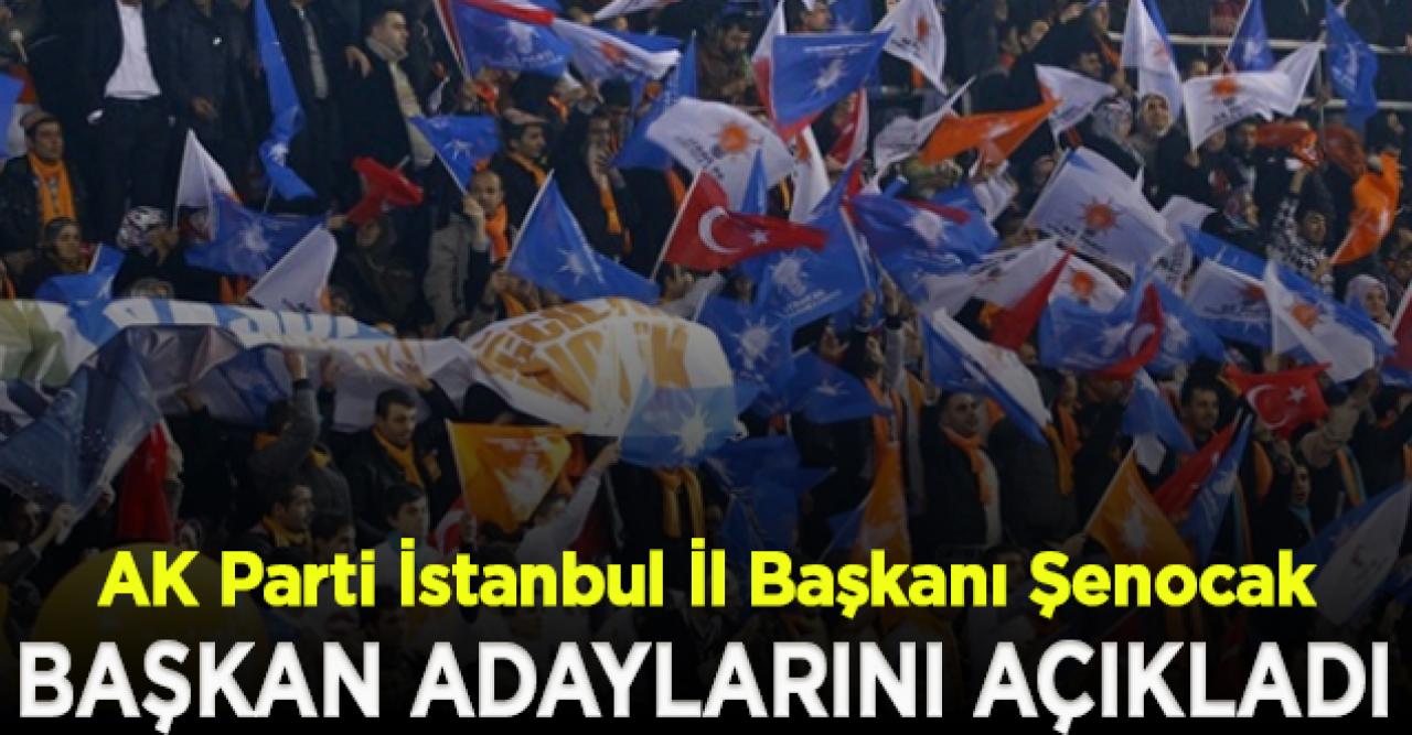 AK Parti İstanbul İl Başkanı Şenocak, bazı ilçelerin başkan adaylarını açıkladı; İşte o isimler!