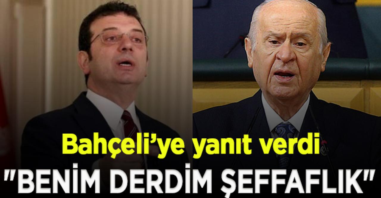 İmamoğlu'ndan Bahçeli'nin eleştirilerine yanıt; "Benim yapmak istediğim, vatandaşı doğru bilgilendirmek"