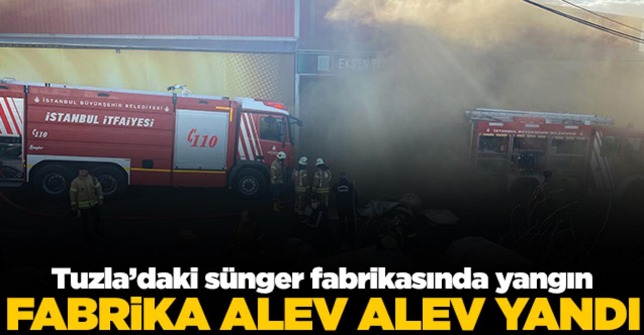 Tuzla'daki sünger fabrikasında yangın