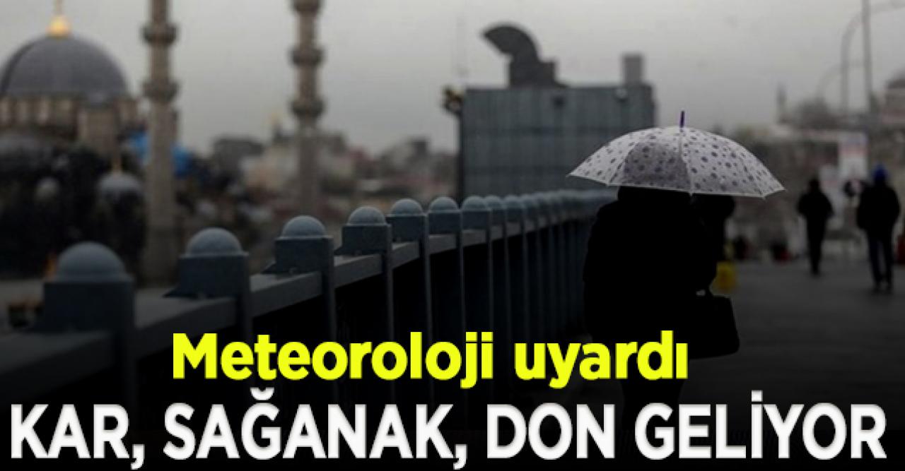 Meteoroloji'den kar, sağanak ve don uyarısı