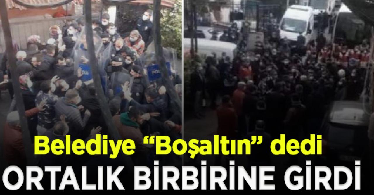 6 yıldır riskli binada oturanlara belediye “Boşaltın” dedi olaylar çıktı