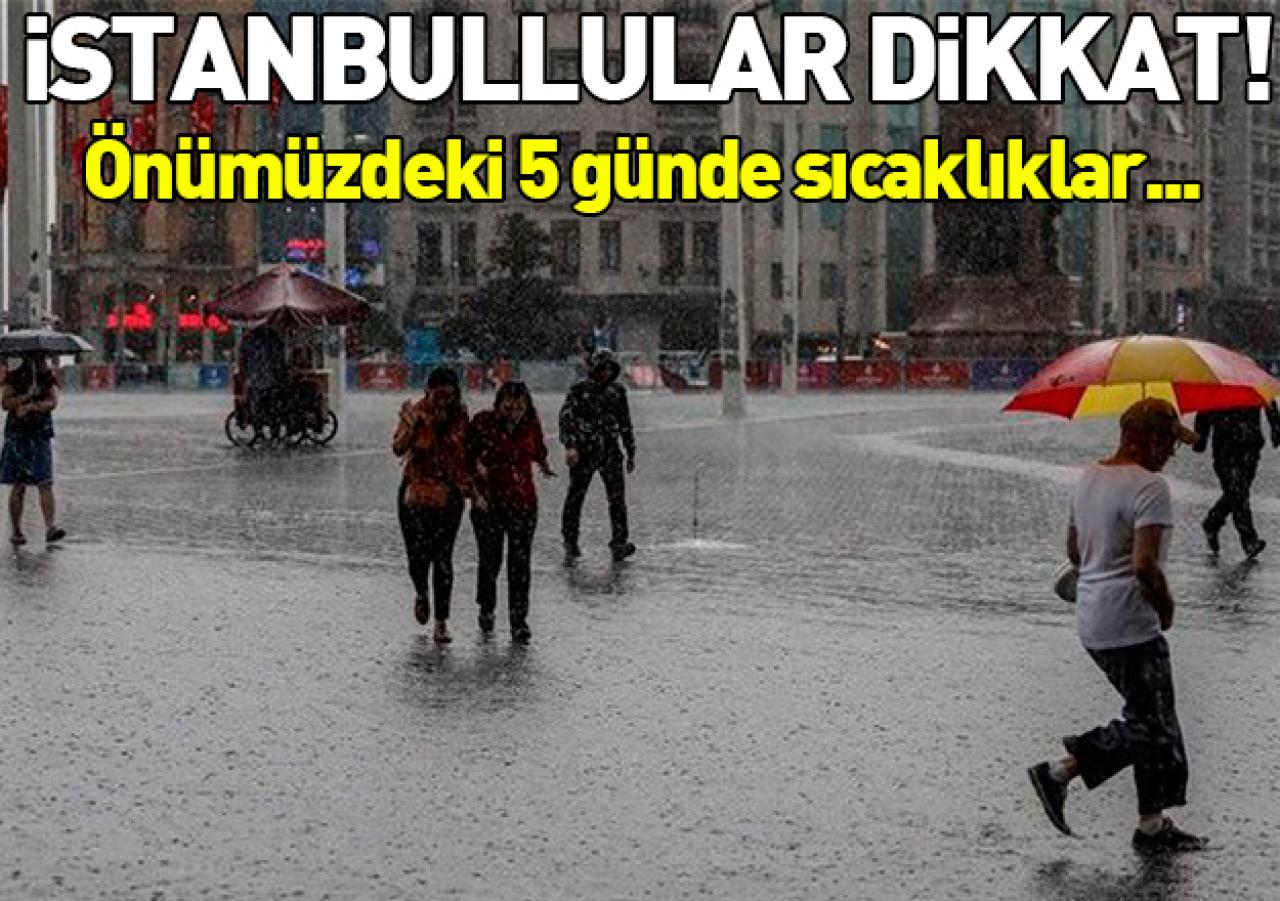 İstanbul'da hava nasıl olacak yağmur yağacak mı? 5 günlük hava durumu tahmini