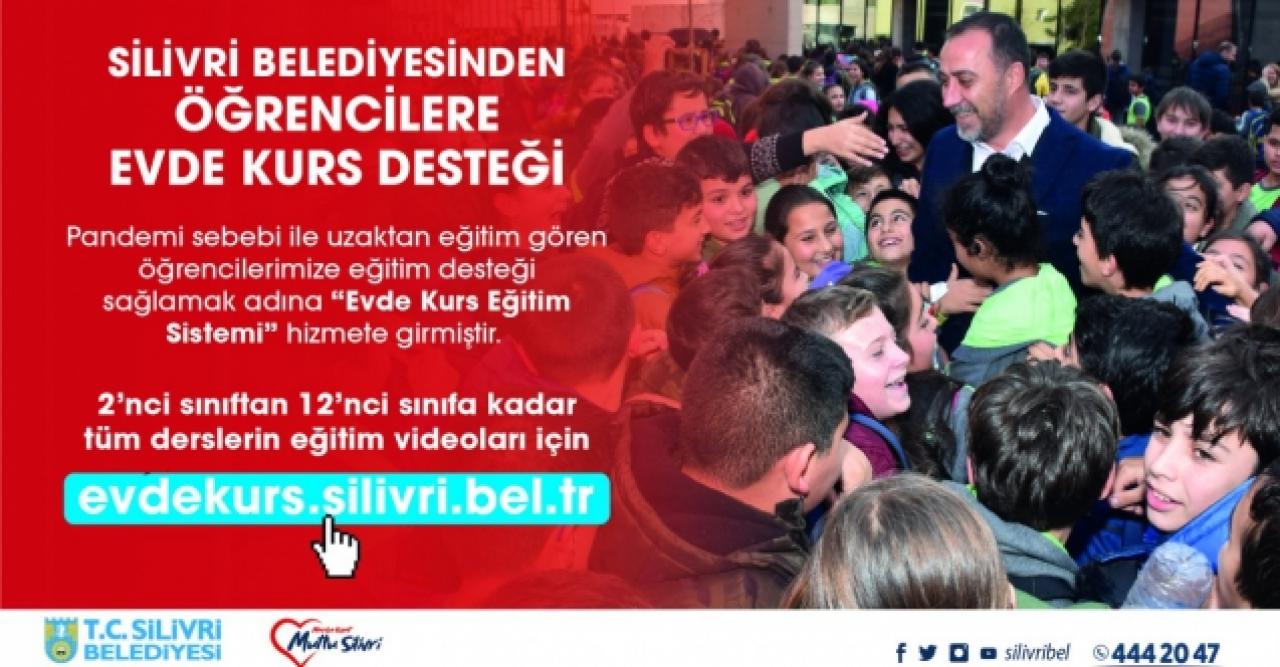 Silivri Belediyesi'nden öğrencilere evde kurs desteği