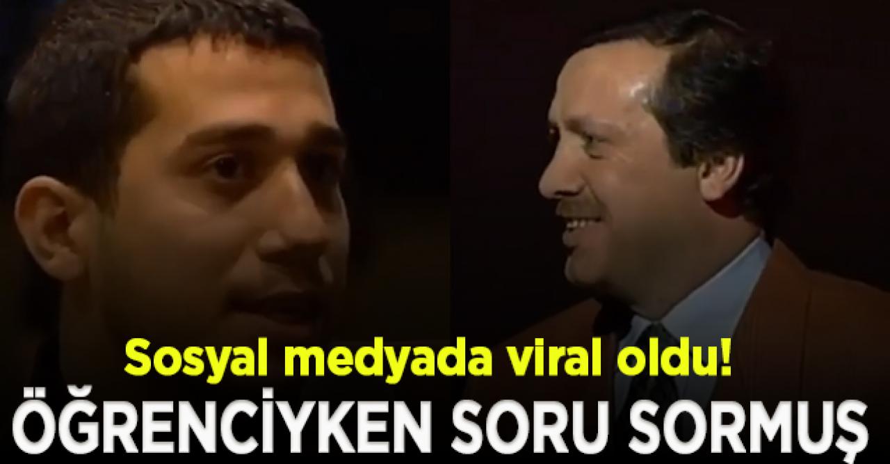 Görüntüler sosyal medyada viral oldu; CHP'li vekil öğrenciyken Erdoğan'a soru sormuş