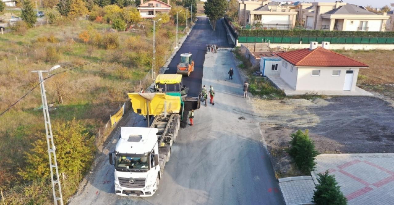 Son asfaltlama Moda Caddesi’nde