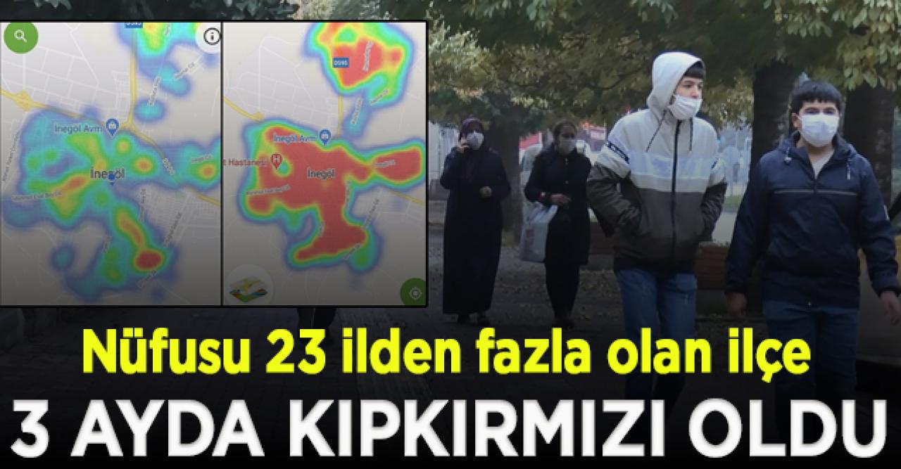 Nüfusu 23 ilden fazla olan ilçede harita, 3 ayda kıpkırmızı oldu