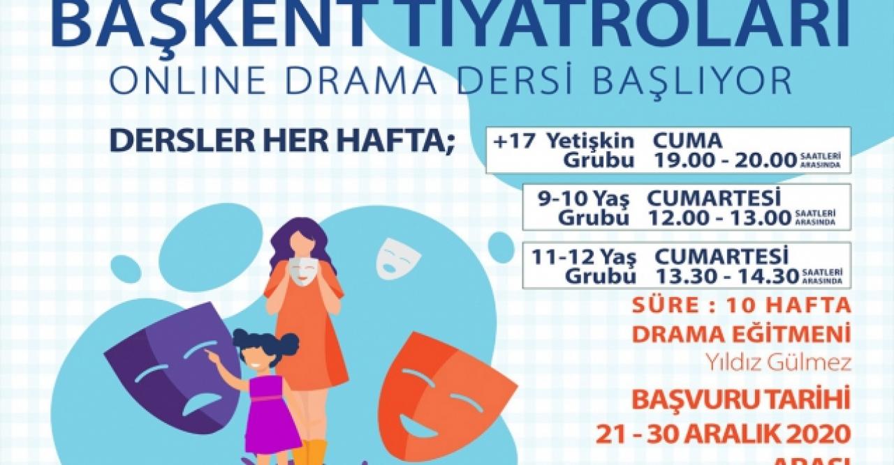 Başkent Tiyatroları online drama derslerine başlıyor