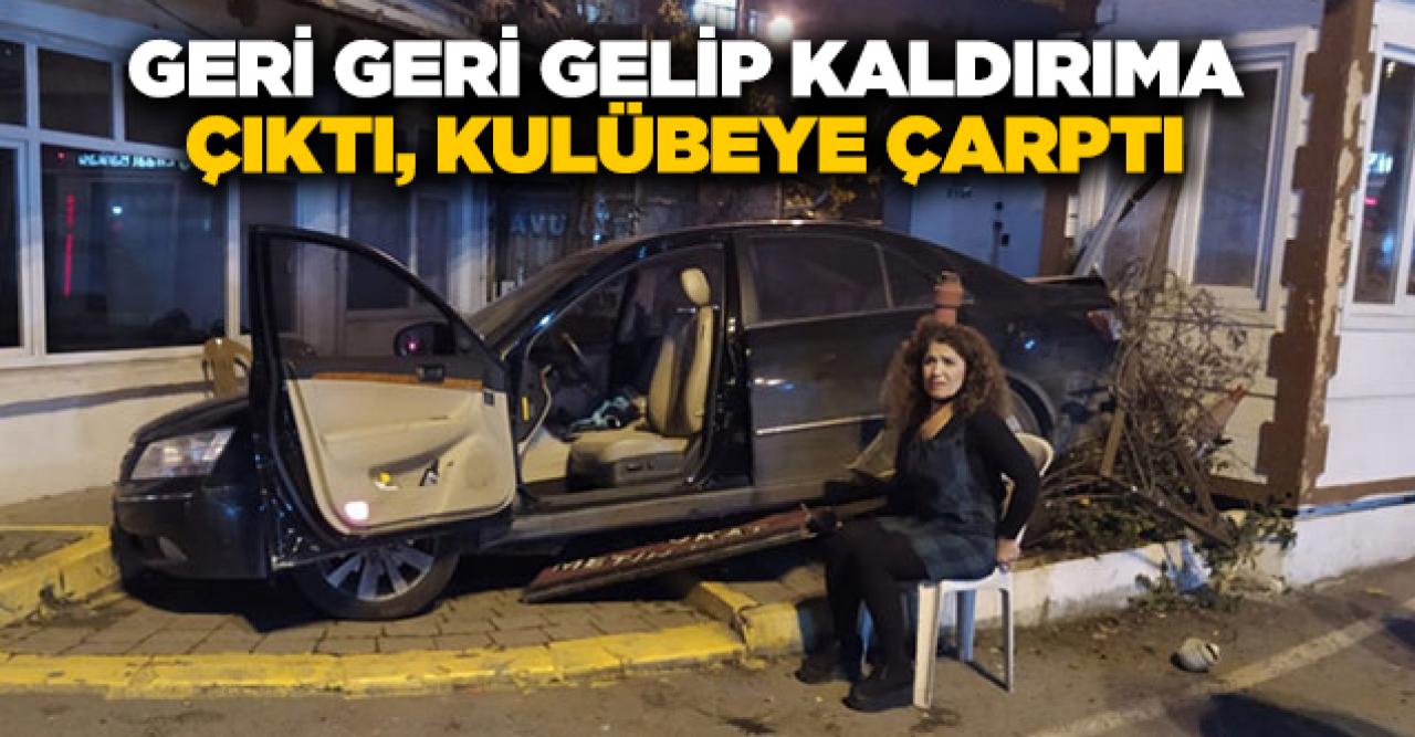 Geri geri gelirken önce kaldırıma çıktı sonra kulübeye çarptı