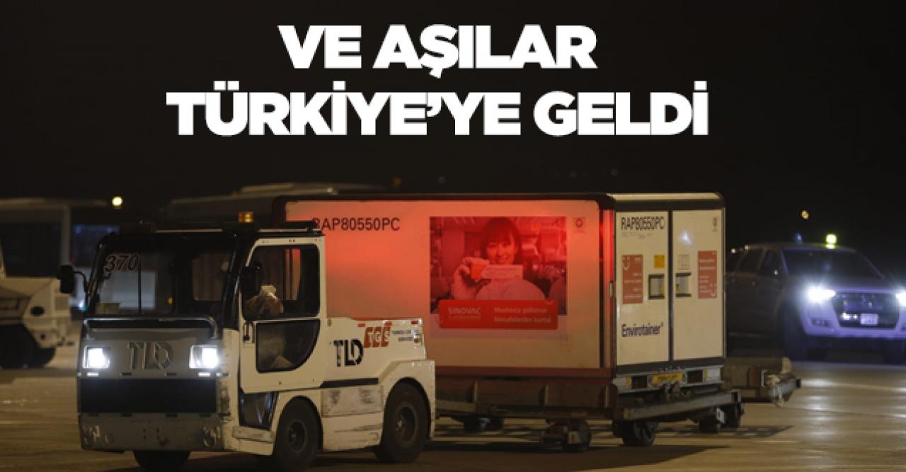 Çin aşıları Türkiye'ye geldi