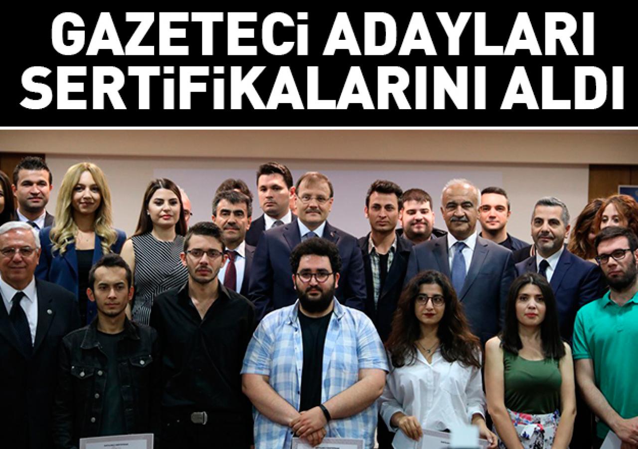 Gazeteci adayları sertifika aldı