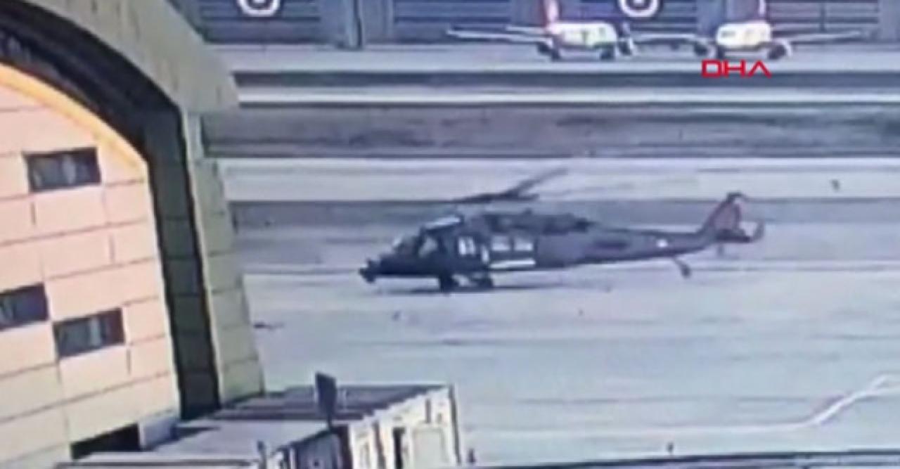 Sabiha Gökçen'deki helikopter kazasının güvenlik kamerası görüntüleri