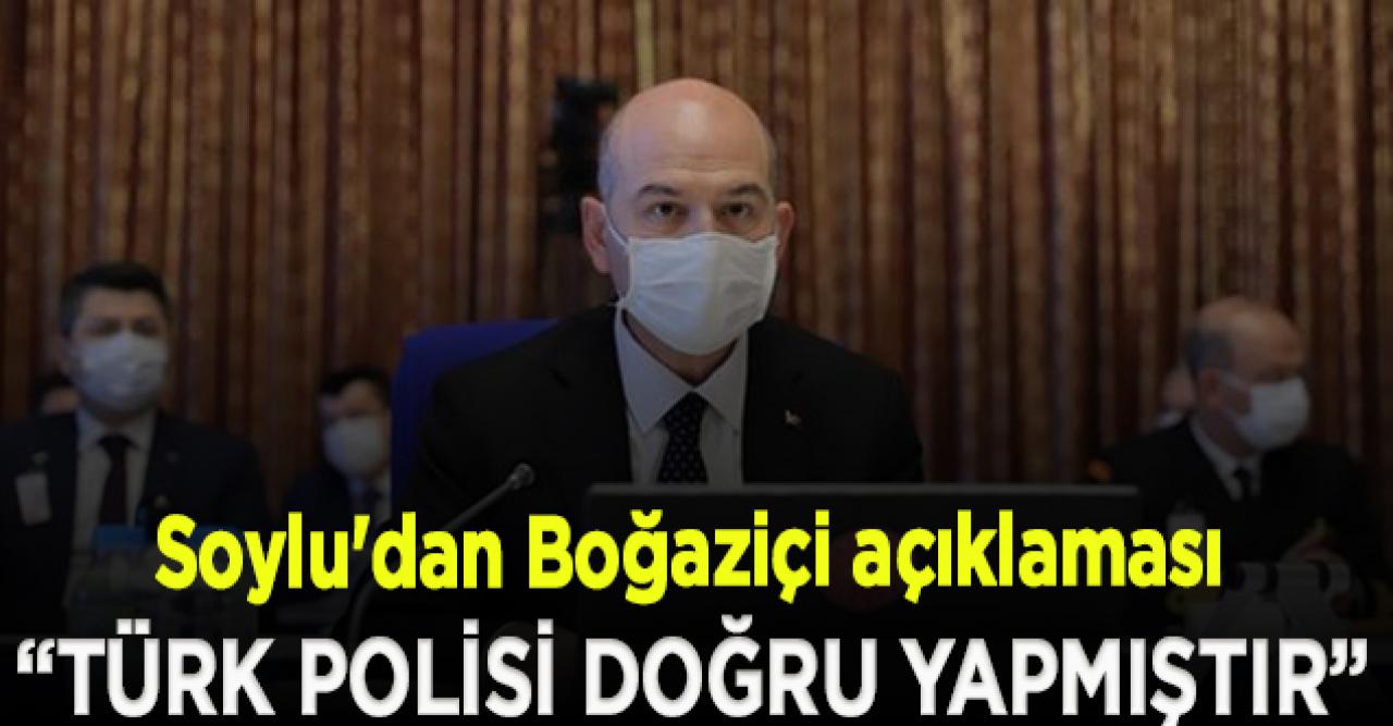 Süleyman Soylu, Boğaziçi'ndeki kelepçe görüntüsüyle ilgili konuştu: Türk Polisi doğru yapmıştır