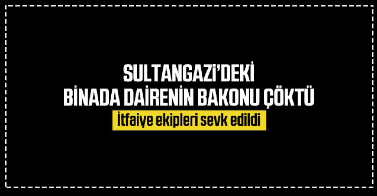 Sultangazi'de binanın balkonu çöktü