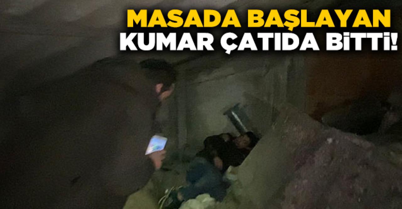 Masada başlayan kumar çatıda bitti