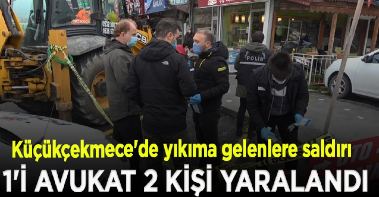 Küçükçekmece'de yıkıma gelenlere saldırı: 1'i avukat 2 yaralı