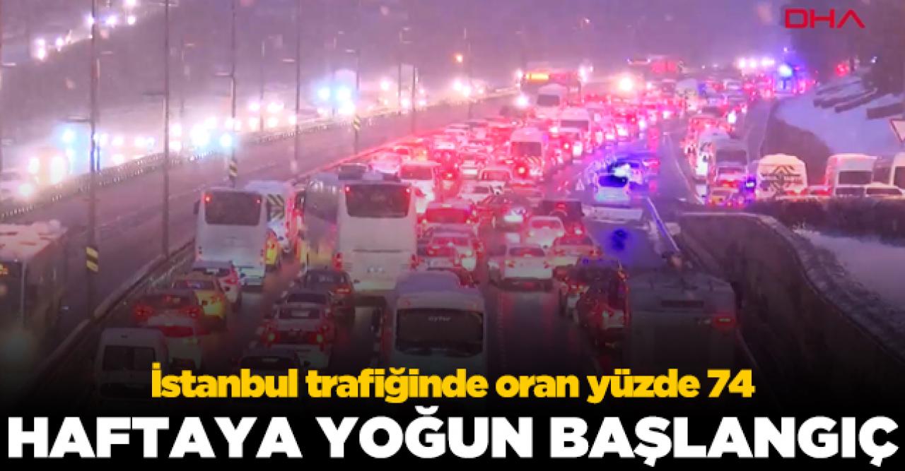 İstanbul'da kar trafiği: Yüzde 74